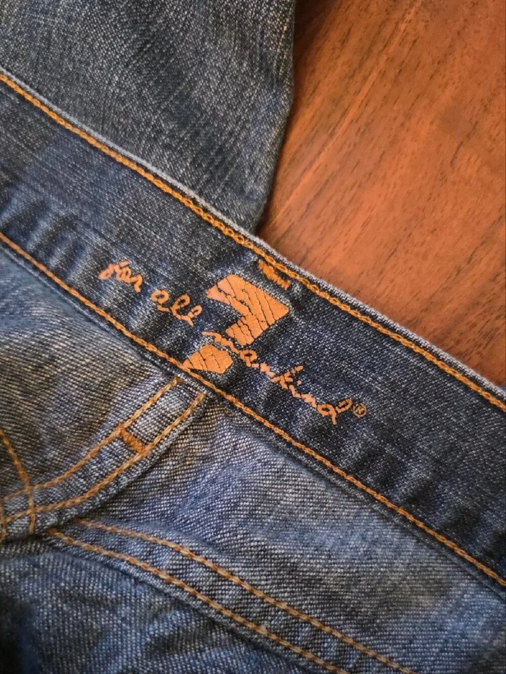 7 For All Mankind Lightly Distressed Y2k Premium Vintage - Picture 2 of 11